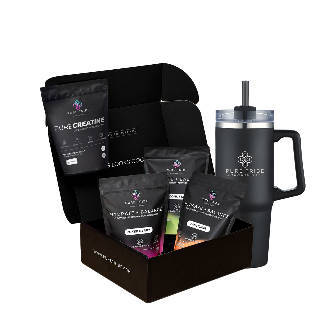Pure Tribe PureCreatine and Hydrate + Balance box